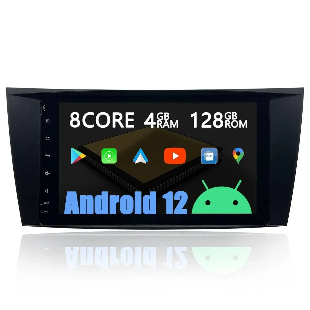 Android 12 Car Stereo CarPlay GPS for Mercedes-Benz E-Class W211 CLS W219 G-C...