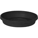 Bloem 20&#034; Terra Pot Round Drain Saucer Tray, Black