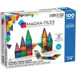 3D Set Magnetic Tiles Clear Colors Building Toy Magnet Blocks Kids 100 Pcs