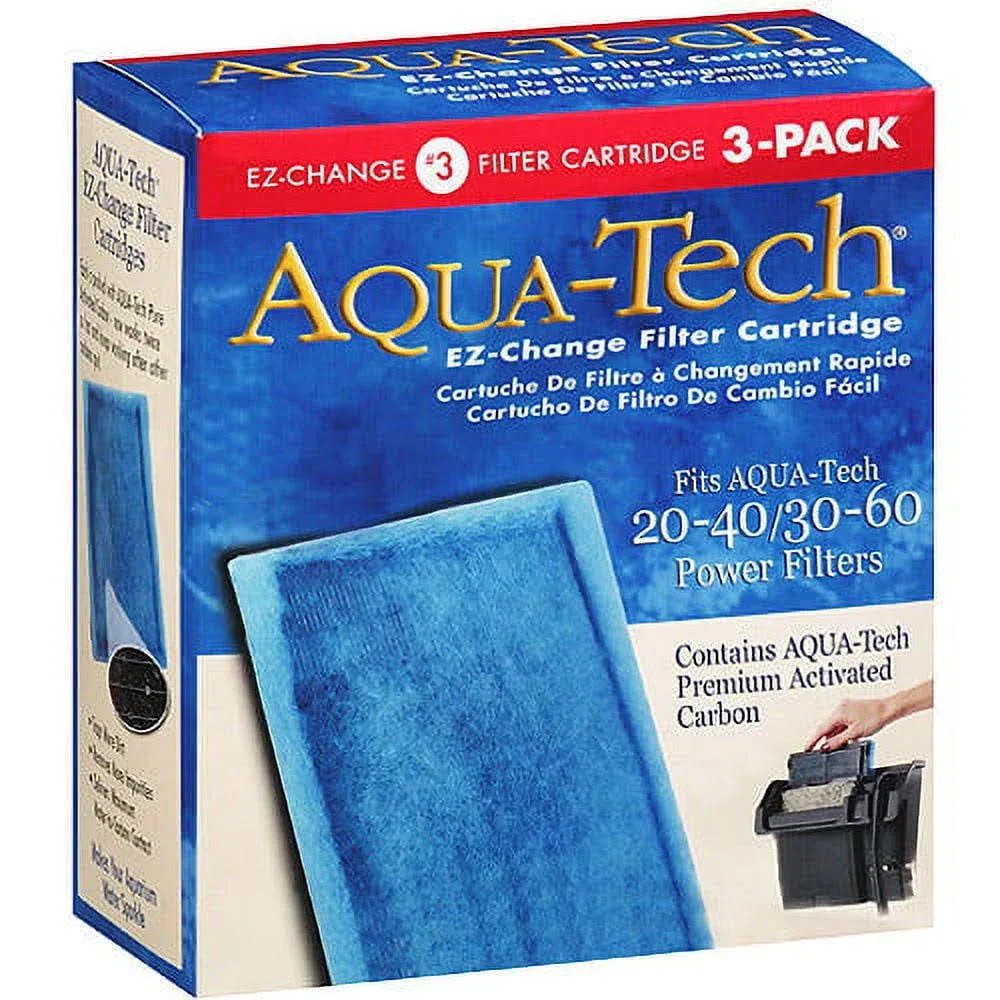 Aqua-Tech EZ-Change Aquarium Filter Cartridge, 3-Pack