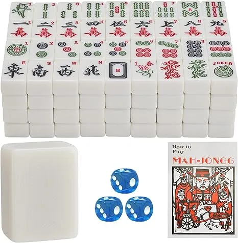 YINIUREN American Mahjong Large Size 1.6 166 Tiles American Mahjong Game Set ...