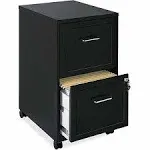 Lorell 2-Drawer Vertical Steel Lockable Filing Cabinet, Black