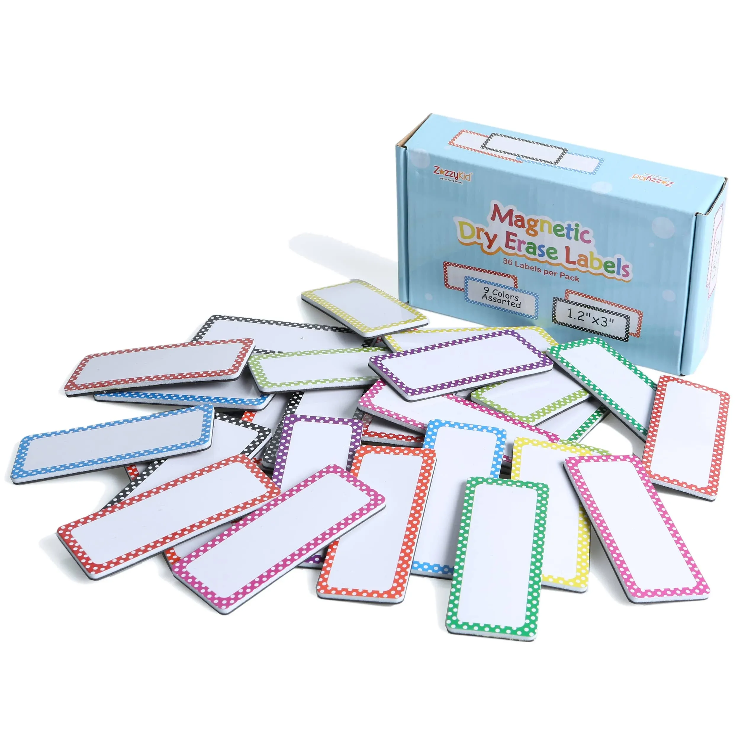 36 pcs Magnetic Name Tags Plates, Office & School Supplies, Magnetic Dry Erase Labels for White Board & Refrigerator