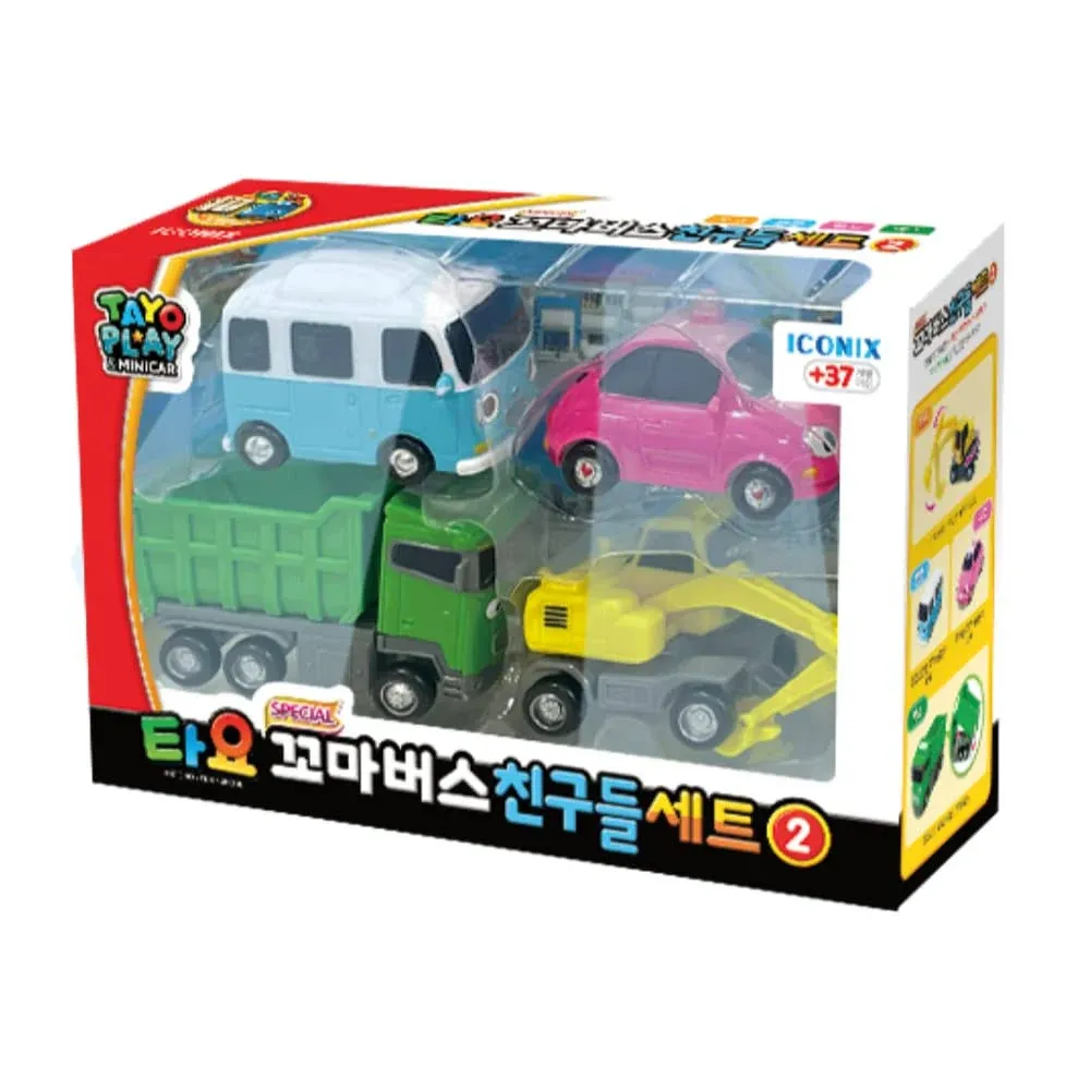 Little Bus Tayo - Special No.2 Mini Size Bus 4 Pcs (BongBong, Heart, Poco, Max)