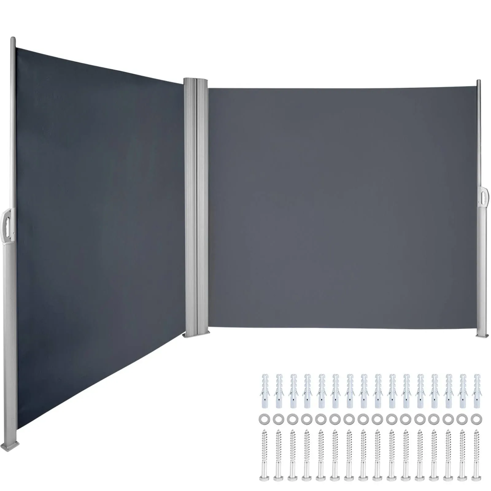 VEVOR 118 in. x 71 in. Retractable Side Awning Waterproof Patio Screen Room ...