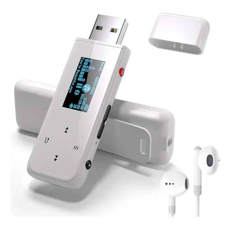 USB MP3 Player with Clip and Bluetooth,  32GB Portable Mini Music Player with FM