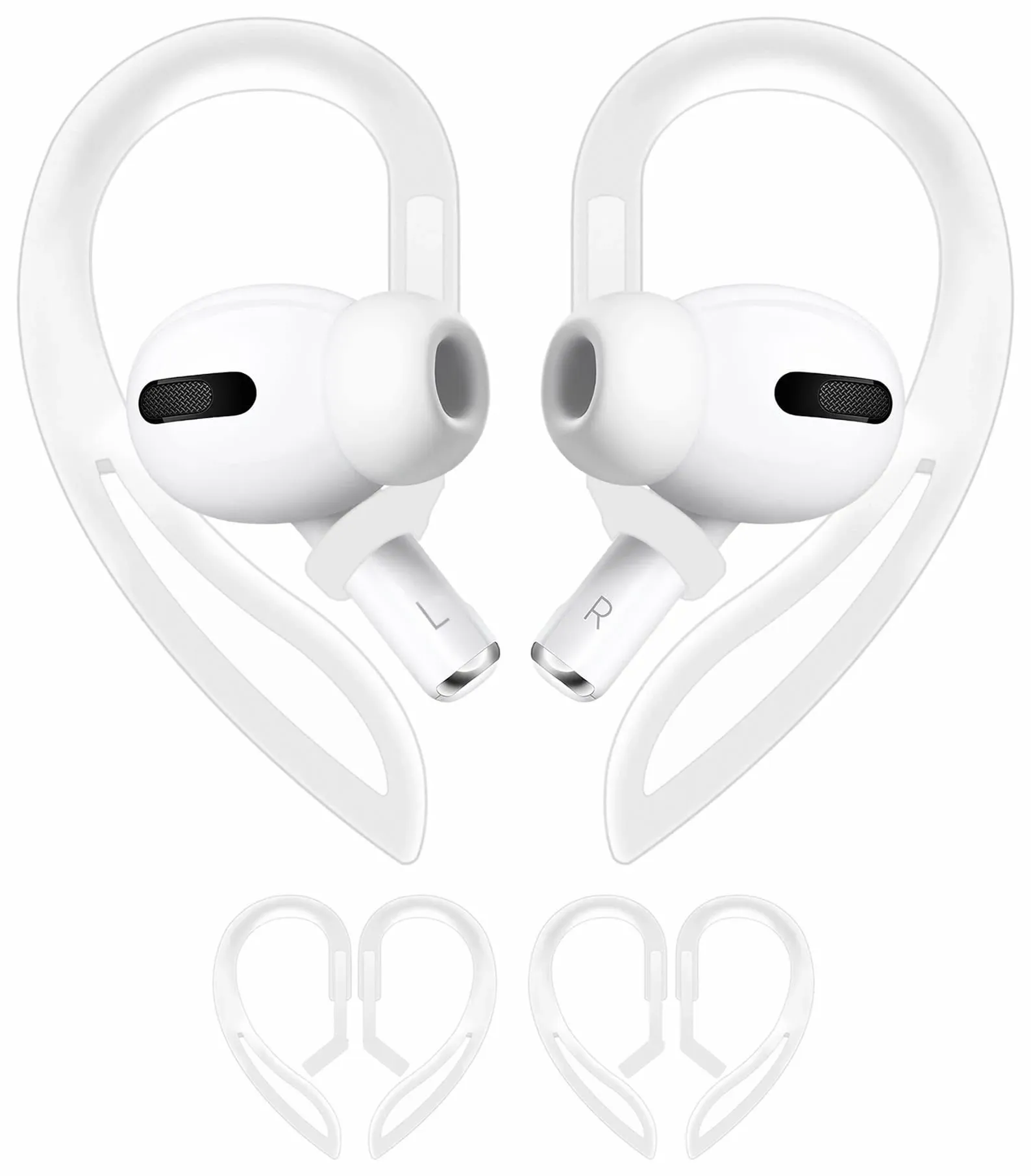 2 Pairs Ear Hooks Compatible With Airpods 3 2 1 And Pro 2 Pro 360 Rotation Adjus