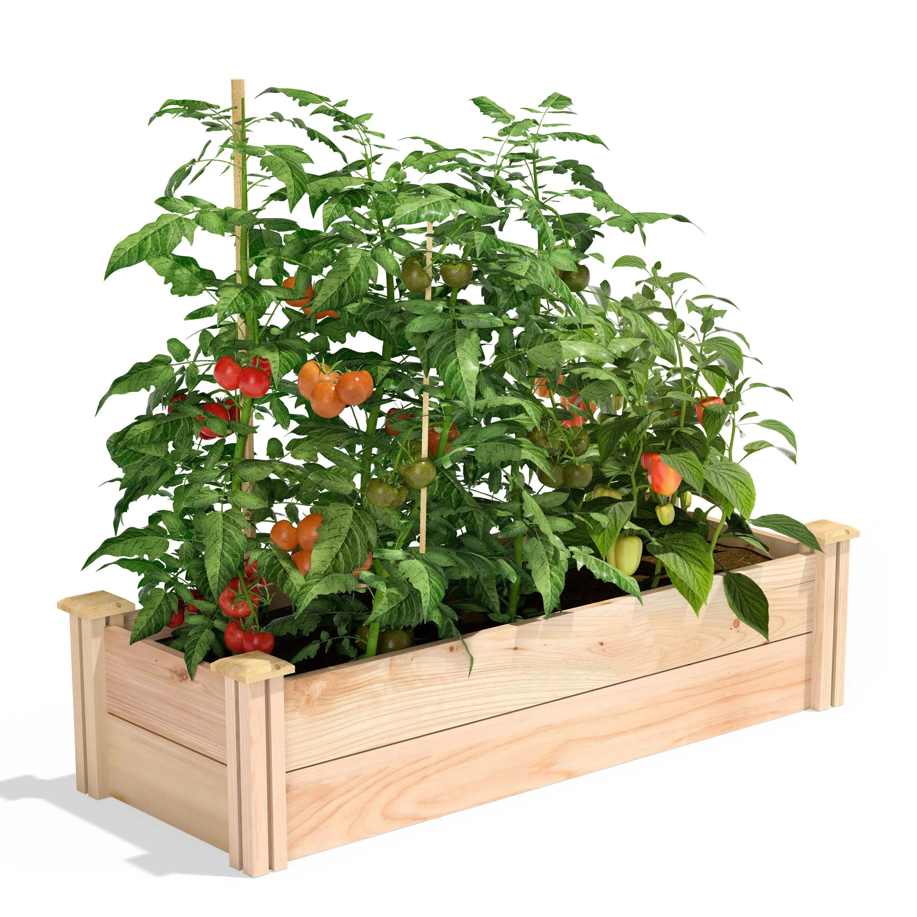 Greenes Fence Raised Garden Bed H 11&#034; x W 16&#034; x D 48&#034; Durable + Sturdy Natural