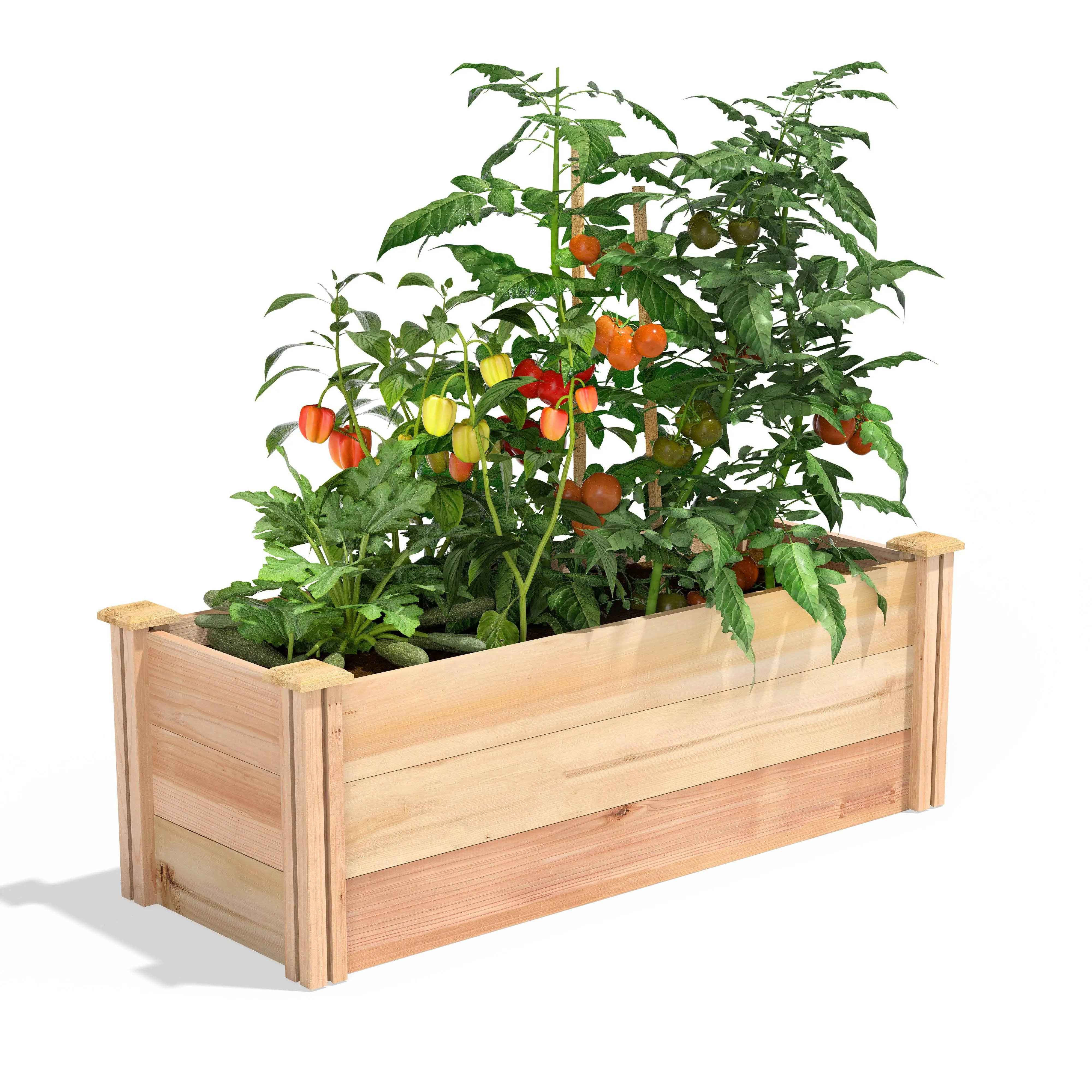 48 in x 16 Premium Cedar Wood Raised Garden Bed - Made in USA - HouseyMart.com | Online Home Decor to kitchenware Shopping