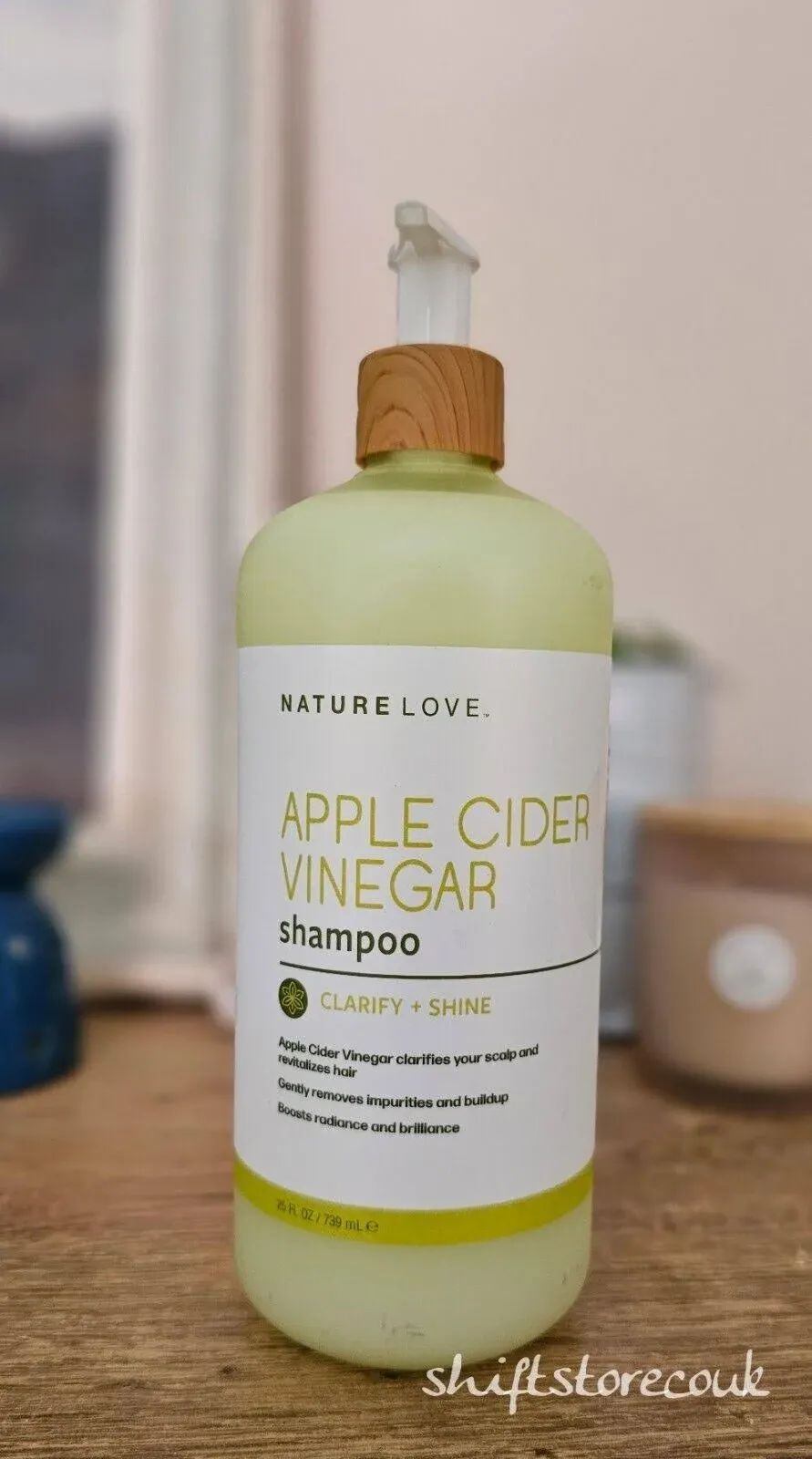 Nature Love Apple Cider Vinegar Shampoo | Clarify + Shine | Revitalize Hair and ...