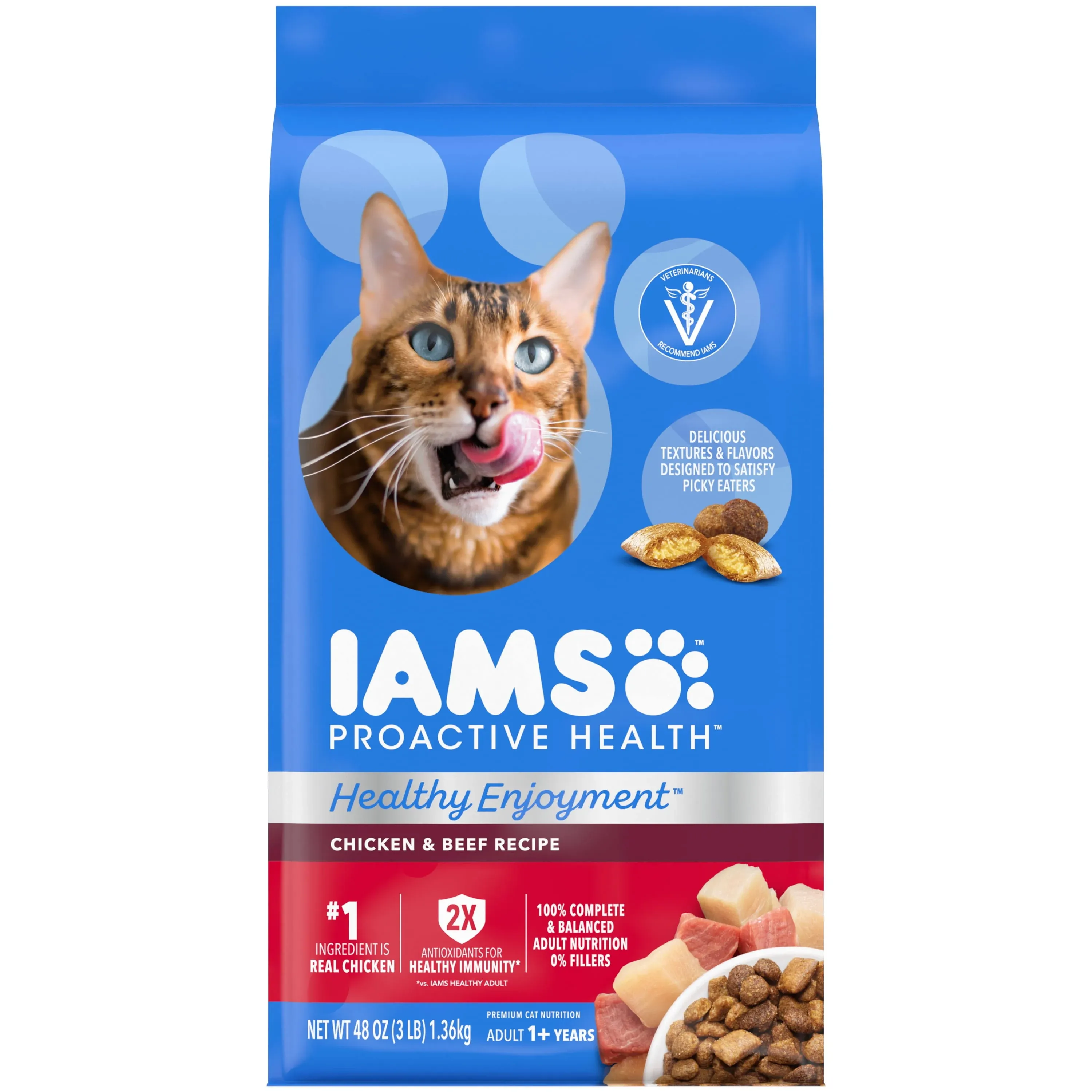 IAMS Healthy Enjoyment Dry Cat Food Chicken & Beef Recipe, 6 lb. Bag