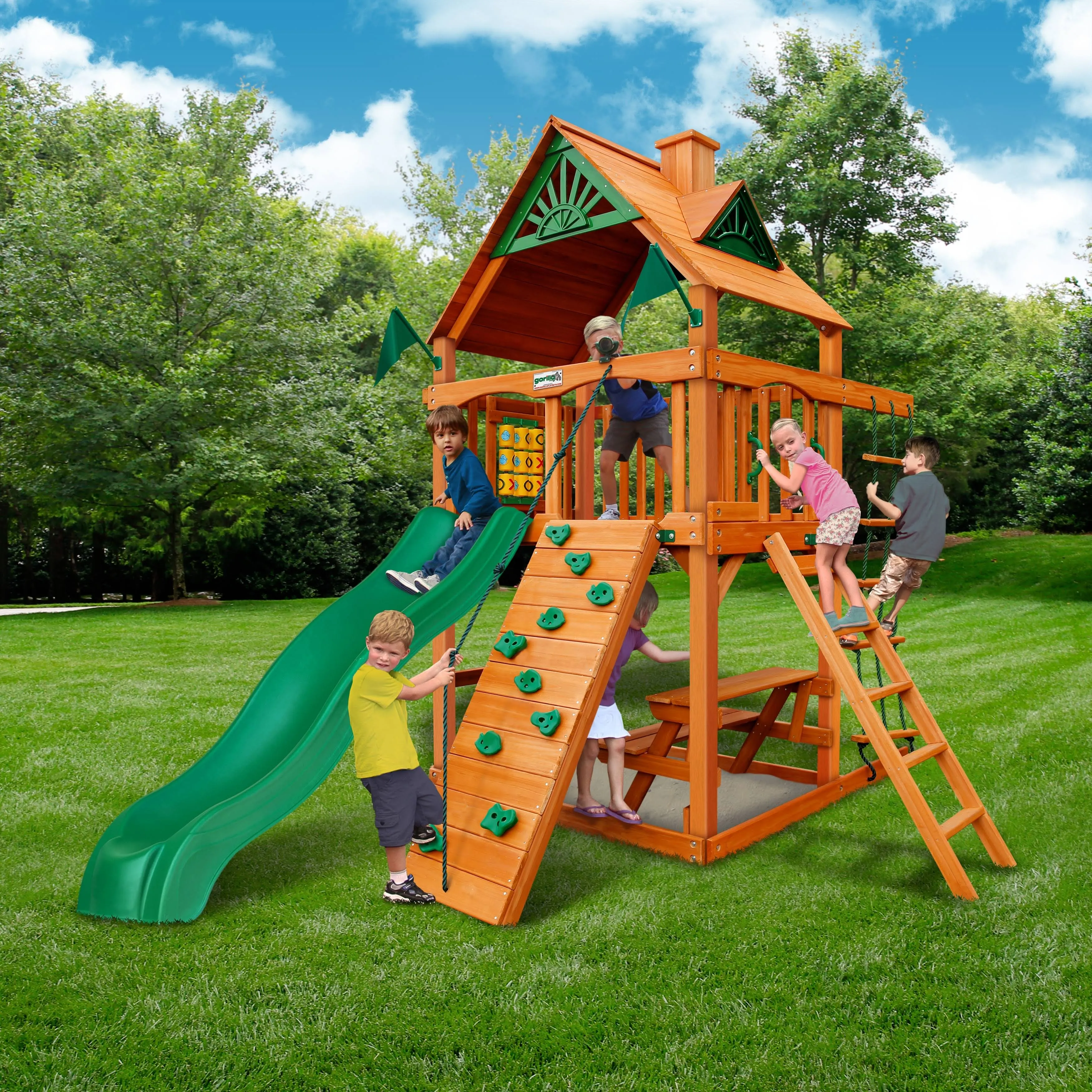 Gorilla Playsets Chateau Tower Swing Set