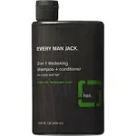 Every Man Jack Tea Tree Mens Thickening 2-in-1 Shampoo + Conditioner - Restore Thickness, Cleanse, and Condition - Made with Naturally Derived Ingredients - Paraben Free, Dye Free