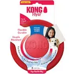 Kong Flyer - Durable Dog Toy for Outdoor Playtime - Natural Rubber Flying Disc, Dog Toy for Fetch - Safer Disc for Healthy Activity - for Small Dogs