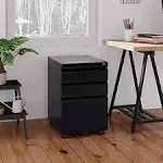 DEVAISE 3 Drawer Mobile File Cabinet with Lock