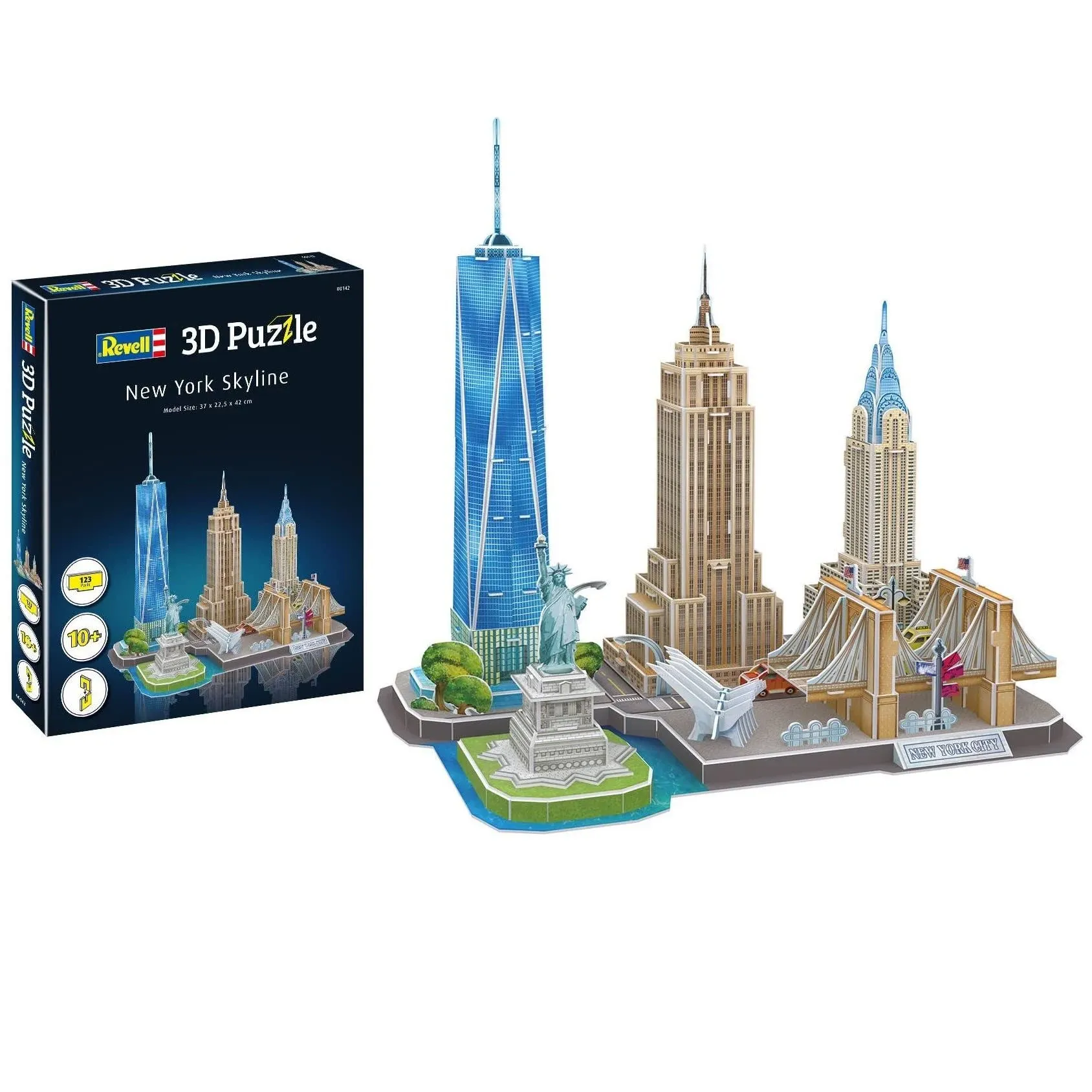 Revell New York City Skyline 3D Puzzles for Adults and Kids Ages 10 Years and up Arts Crafts Building - 123 Pieces