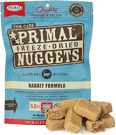 Primal Cat Freeze Dried Food Nuggets Rabbit