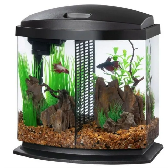 Aqueon 00800198: Aquarium Kit BettaBow Led Blk 2.5G