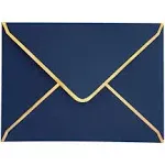 50 PCS Invitation Envelopes A7 Size Blue Envelopes 5 x 7 Inch V-Flap Mailing ...