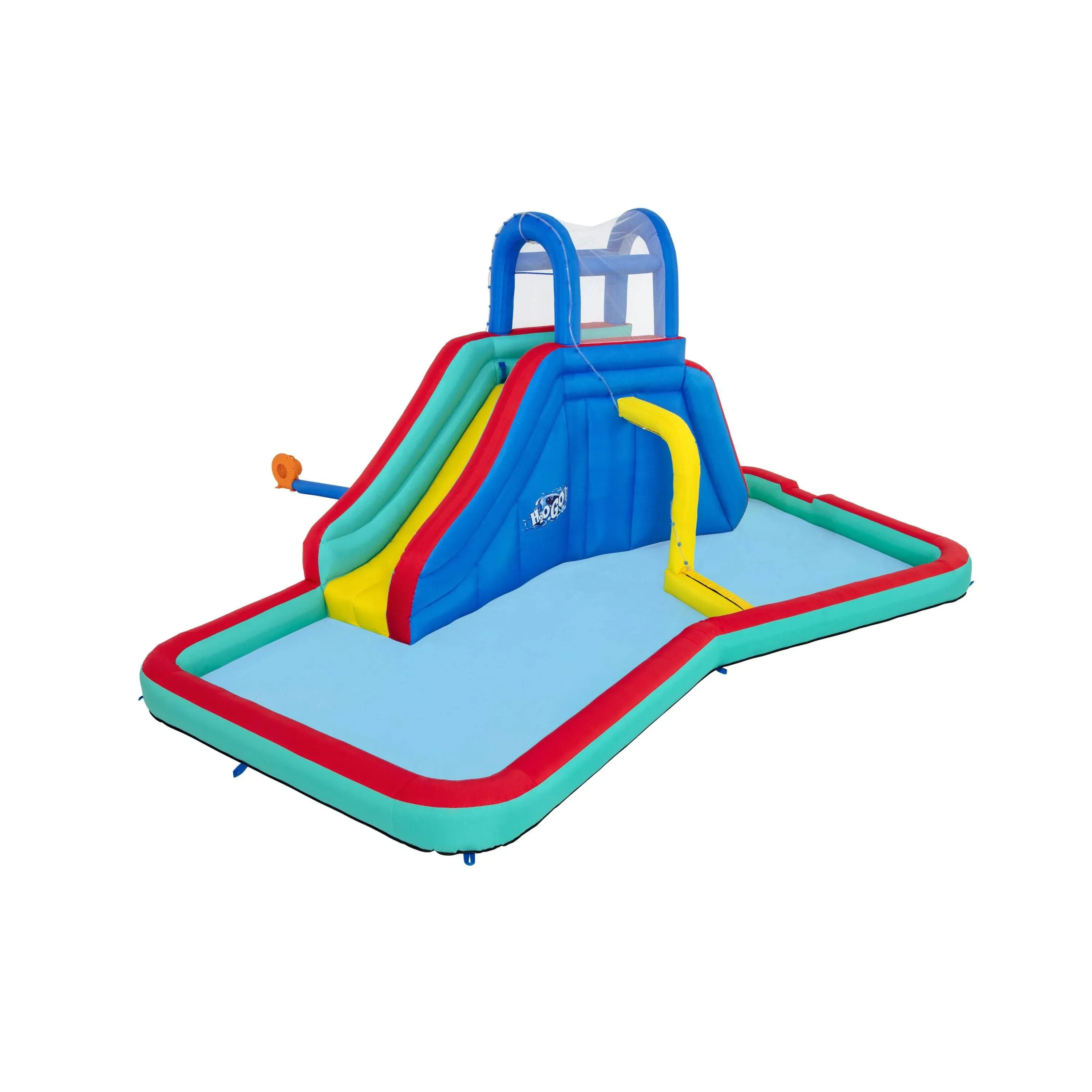 Bestway H2OGO! Waterfall Waves Mega Water Park | Inflatable Slide and Pool Fits Up to 6 Children