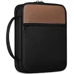 Black &amp; Brown Bible Cover, Carrying Book Case Church Bag Bible Protective Case