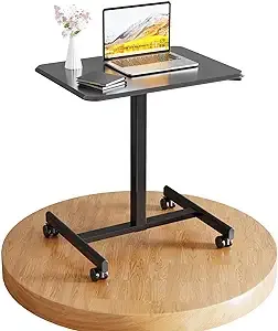 NEWBULIG Standing Height Adjustable Desk Laptop Mobile Rolling Table, Podium for ...