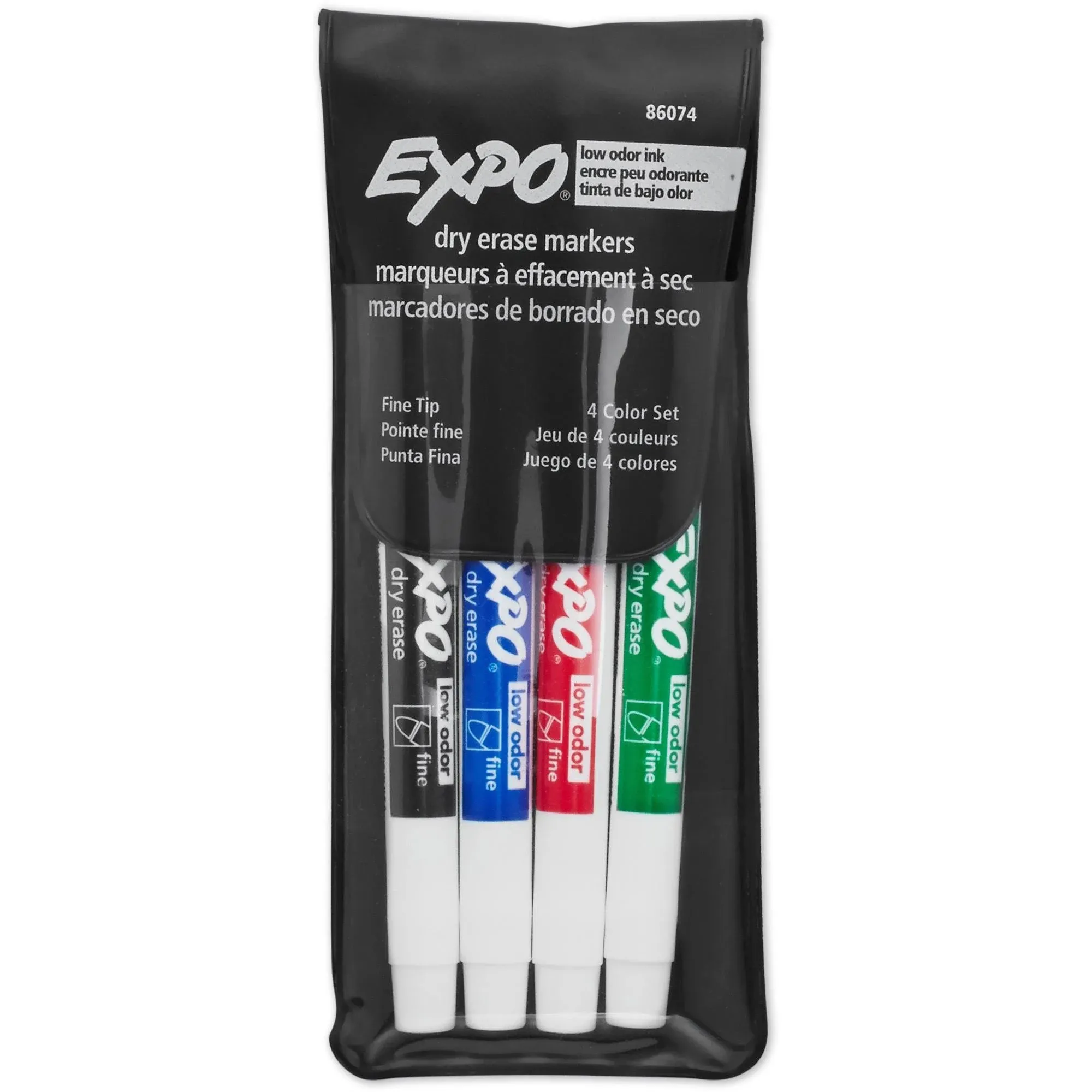 EXPO Dry Erase Markers Fine Tip Black 10pk