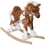 Qaba Kids Plush Toy Rocking Horse Ride On