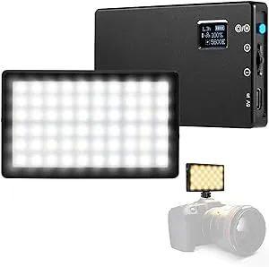 Lume Cube Bicolor LED Light for Professional DSLR Cameras | Adjustable Panel Mini, LCD Display | Photo and Video Lighting, Long Battery Life | Fits Sony, Nikon, Canon, Fuji, Panasonic