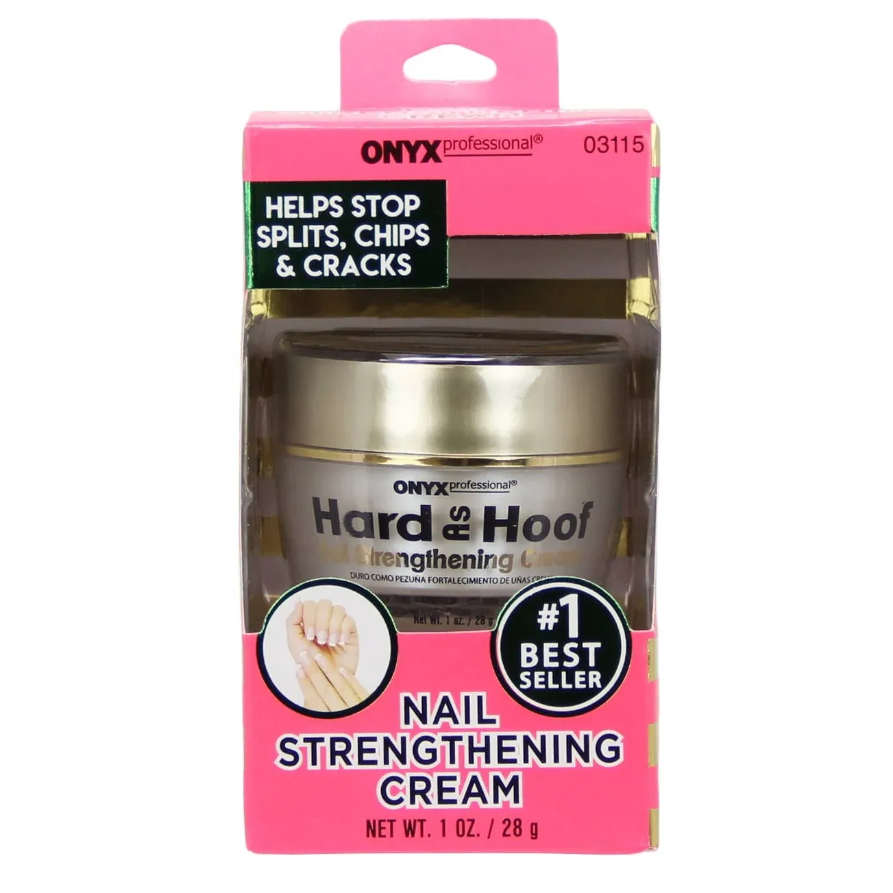 Onyx Professional Hard As Hoof Nail Strengthening Cream, 1 oz.