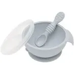 Bumkins Silicone First Feeding Set - Gray